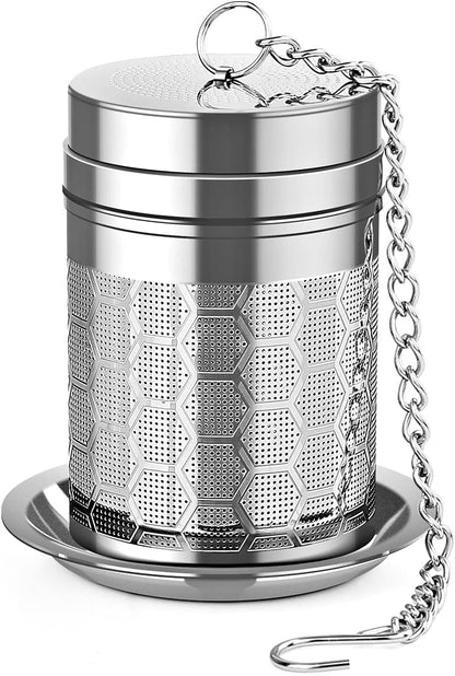 2 Pack 304 Steel Fine Mesh Tea Infusers for Loose Leaf Tea | Versatile for tea, spices & seasonings, fine mesh traps sediment, dishwasher-safe