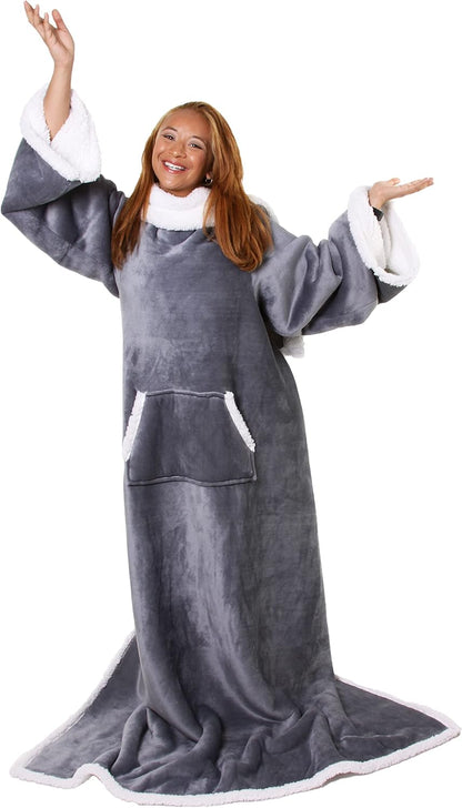 Snuggie The Original Wearable Blanket With Sleeves & Pockets | Cozy Oversized Throw for Adult Men & Women | One Size, 71x54