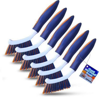 Bring It On Grout Cleaning Brush 2-Pack – Crevice Cleaning Brush with Stiff Nylon Bristles, 8-Inch Heavy-Duty Scrub Brush for Tile, Grout, Shower, Bathroom, Kitchen, Corners & Tight Spaces