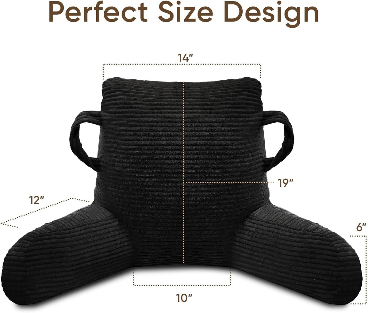Reading Pillow for Sitting in Bed Adult, Memory Foam, Pockets