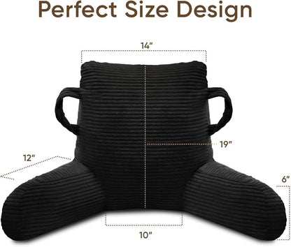 Reading Pillow for Sitting in Bed Adult, Memory Foam, Pockets