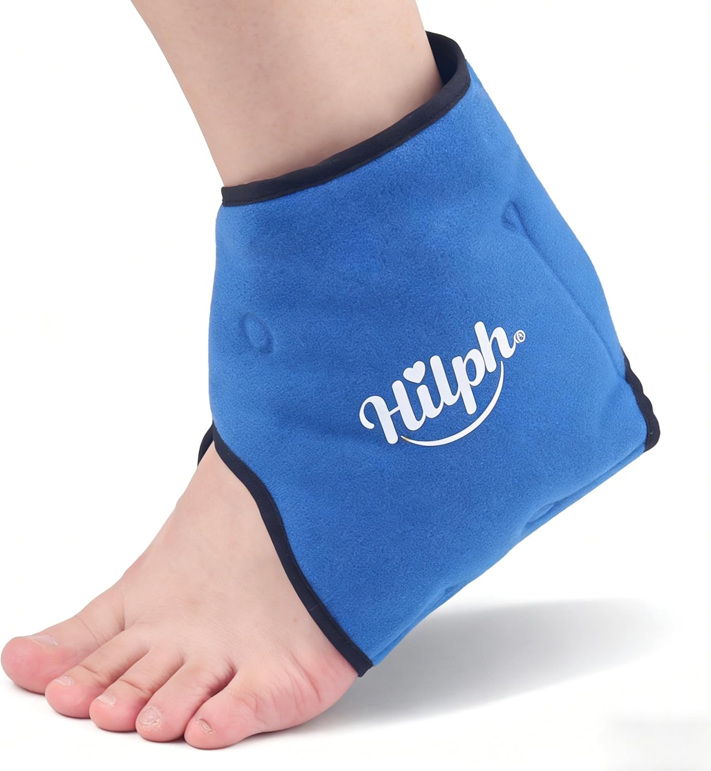 Hilph Ankle Ice Pack Wrap for Swelling, Gel Cold Pack for Ankle Sprained | Easy to Wear, Reusable Hot Cold Compress for Surgery Recovery, Plantar Fasciitis, Foot Pain Relief, Achilles Tendonitis, Blue