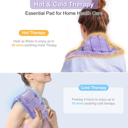 SuzziPad Microwave Heating Pad for Muscle Soreness Fatigue, 7"X16", Gray