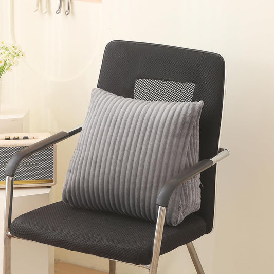 Corduroy Wedge Reading Pillow for Bed, 3 Sizes, 4 Colors for Bed, Sofa, Office Chair (Grey, Small 16 * 14 * 7in)