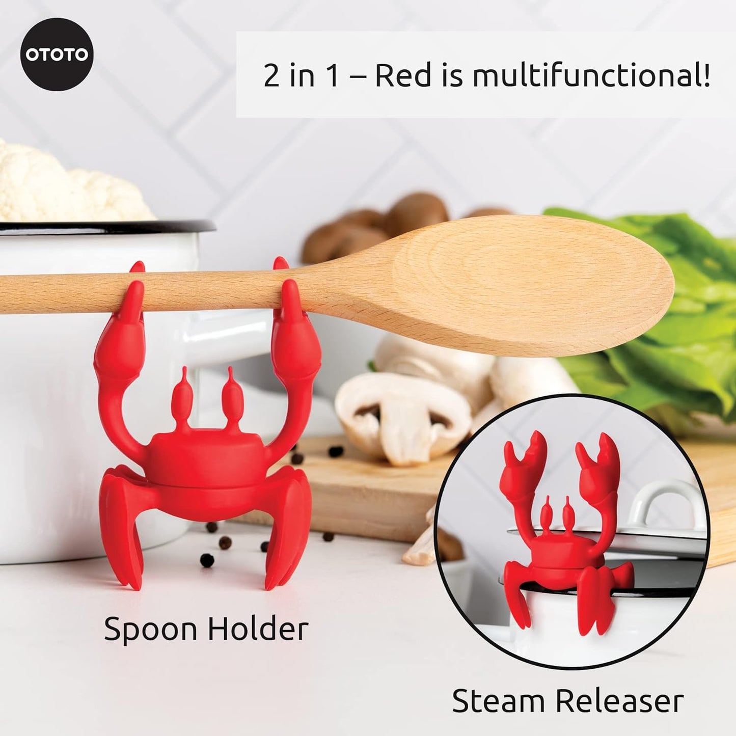 Funny Spoon Holder by OTOTO - Spoon Rest for Stove Top - Cooking Gadgets, Cooking Gifts, Cool Kitchen Gadgets, Cool Gifts, Cute Kitchen Accessories