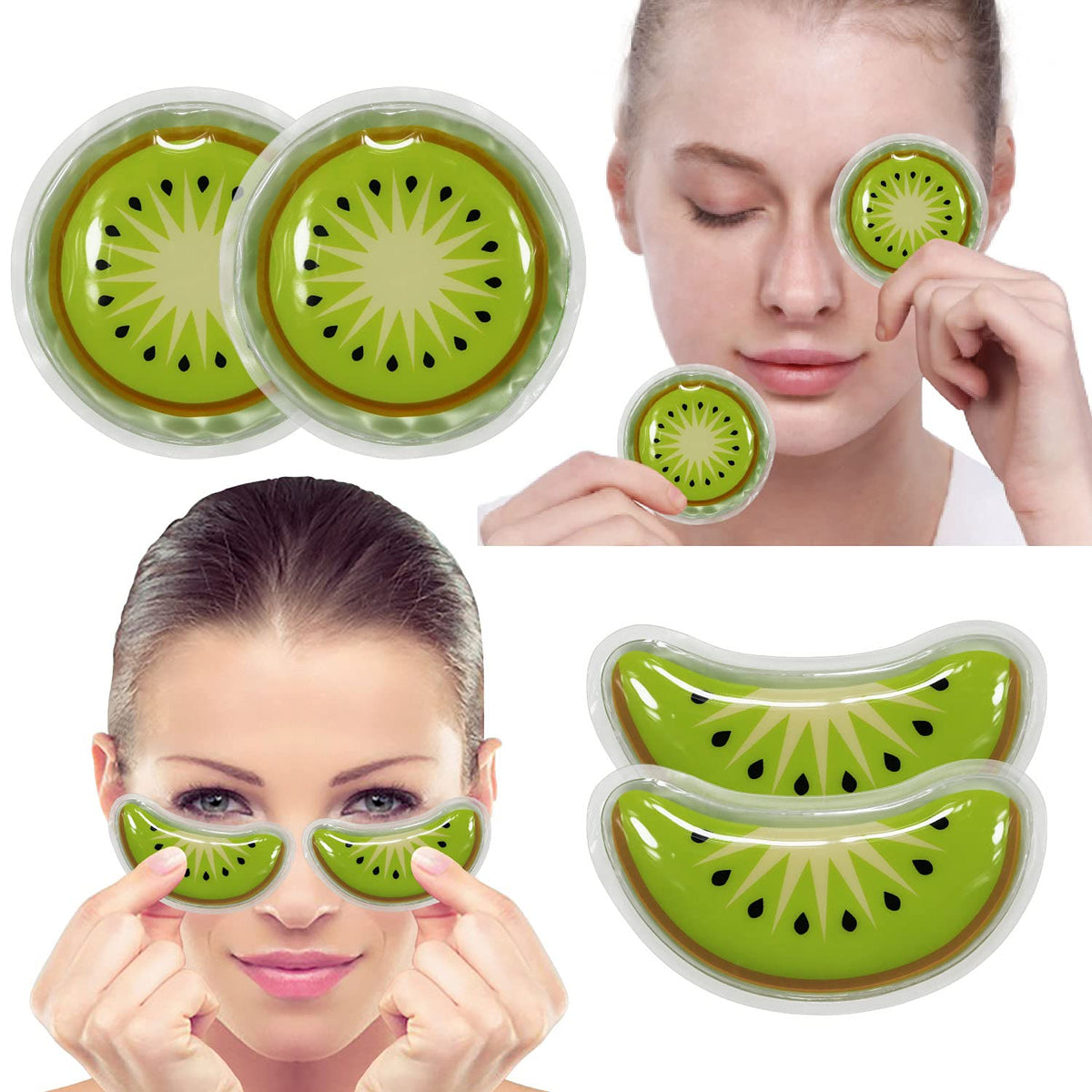 ZNÖCUETÖD Gel Ice Pack Reusable Cooling Eye Pads and Under Eye Patches