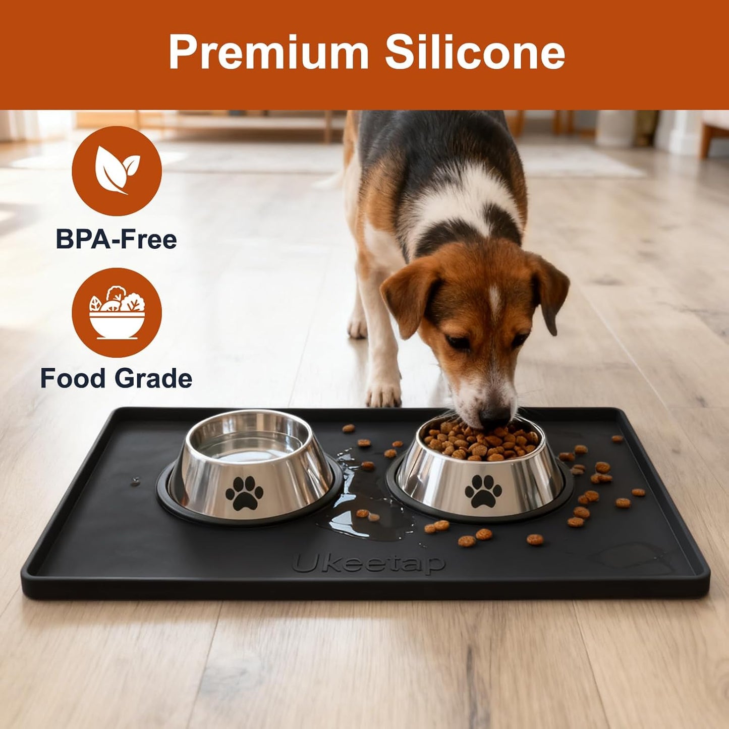34" x 22" Extra Thick Silicone Mat Waterproof with Raised Edge, | Under Sink Mat for Kitchen & Bathroom, Kitchen Cabinet Liner, Multi-Purpose for Storage & Protection