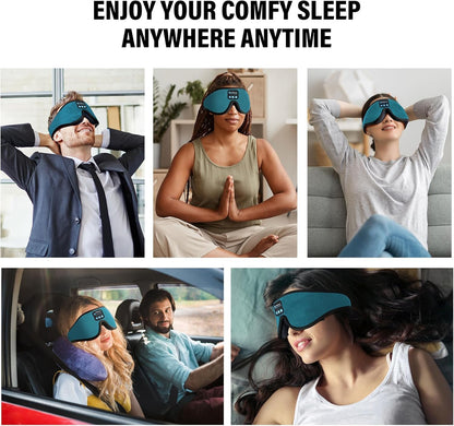 Sleep Headphones,Sleep Mask for Side Sleeper,3D Eye Mask for Sleeping with Stereo Speakers,Bluetooth Headphone,Perfect for Gifts for Women/Men Black