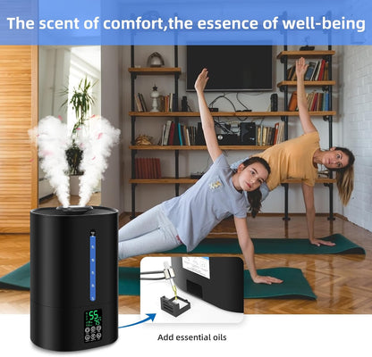 Coolfiqu 6L Warm & Cool Mist Humidifiers for Bedroom,Large Room,Plants