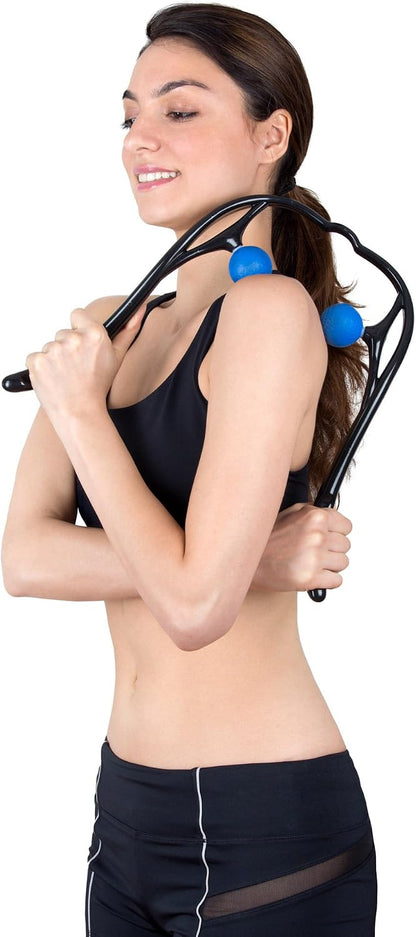 Neck Massager, Neck and Shoulder Shiatsu Deep Tissue Trigger Point Manual Self Muscle Massage