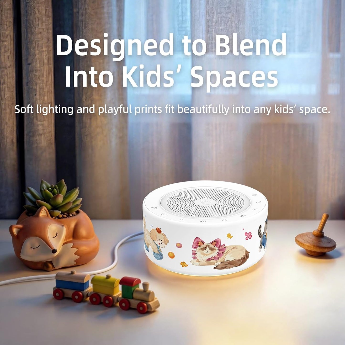 Kipcush White Noise Machine for Baby & Adults, 30 Soothing Sounds, Sleep Sound Machine with 8 Color Night Light, Memory Function, White Noise for Sleeping, Nursery, Office, Travel & Relaxation