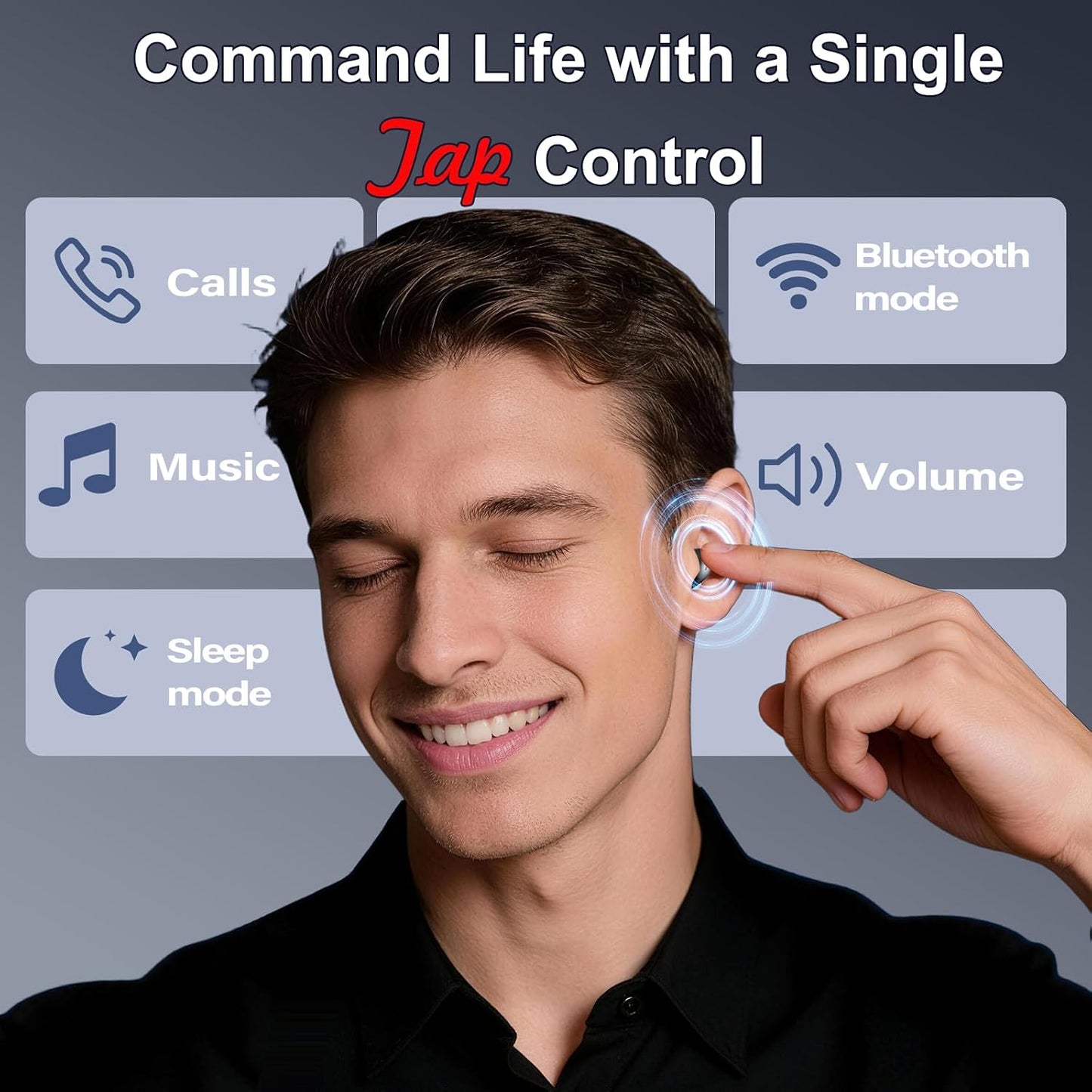 Sleep Earbuds Bluetooth 6.0 in Ear, Sleep Headphones with Sleep Monitor APP, 2026 New Mini Sleep Ear Buds with Small Earplugs for Side Sleepers, 48H Playtime Sleep Earphones with Sleep Mode Blue