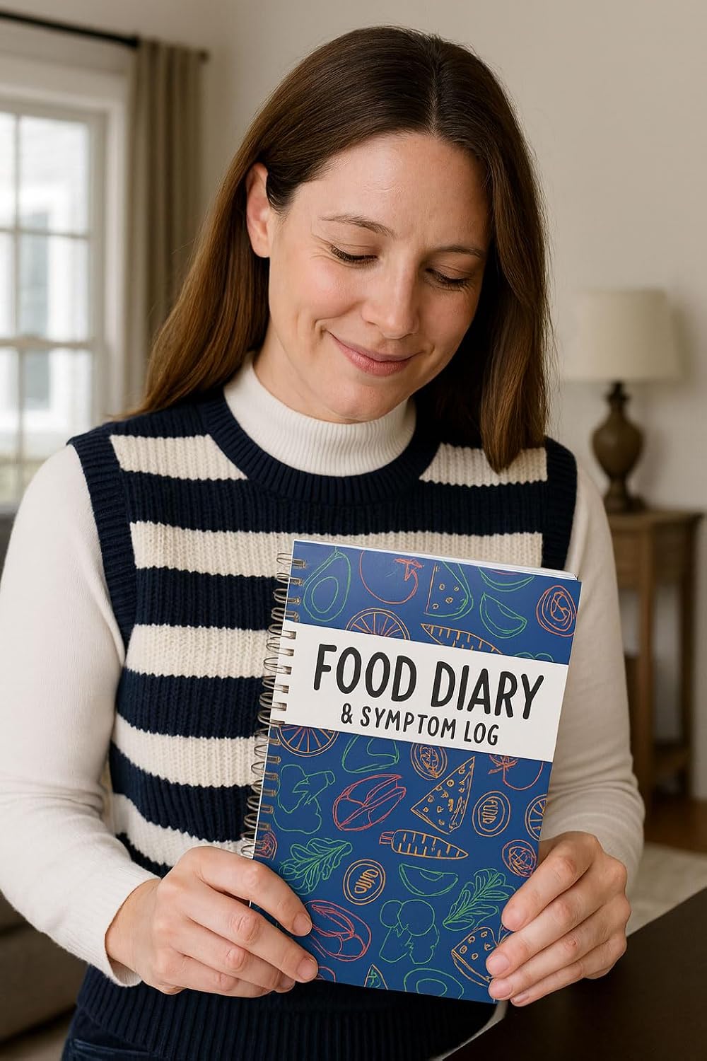 Food Diary & Symptom Log Book – Daily Food Journal & Gut Health Tracker for IBS, Low FODMAP, Allergies & Intolerance – 2-Page Layout for Meals, Sleep, Mood, Bowel Movements, Fiber, Sugar & Blood Pressure – Keto, Paleo, Whole30, A5 Spiral Planner