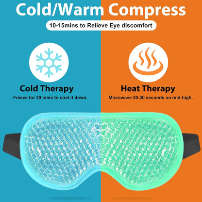 BeeVines Gel Eye Mask, Cooling Ice Masks for Puffy Eyes (2 Pack)