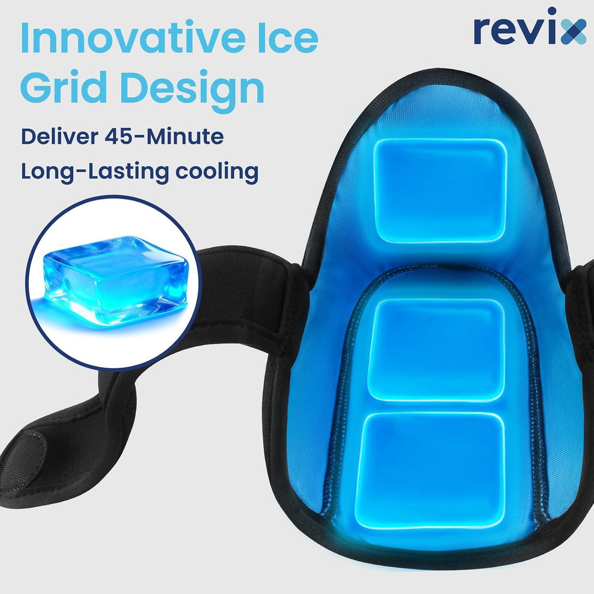 REVIX 45-Min Heel Ice Pack Wrap for Tendonitis & Plantar Fasciitis
