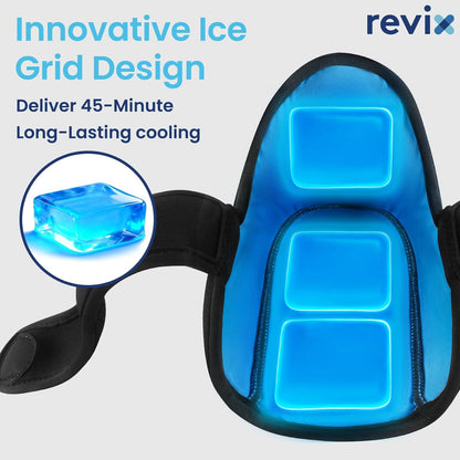 REVIX 2-Pack 45-Min Heel Ice Pack Wrap for Tendonitis & Plantar Fasciitis | Lightweight Wrap with Adjustable Strap for Men & Women, Cooling Comfort for Heel Bursitis, Swelling & Soreness, Reusable Gel