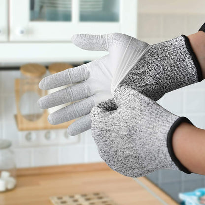 Evridwear Cut Resistant Gloves Food Grade Level 5 Kitchen Safety Protection (Medium, Pink)