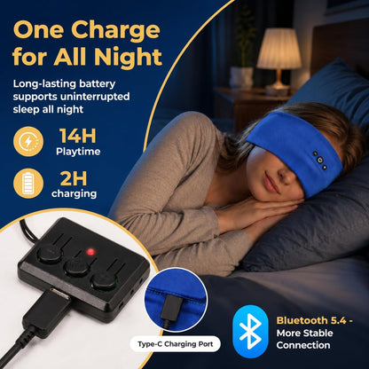 Sleeping Headphones, Headband Headphones with HD Stereo Speaker, Bluetooth Headband for Sports, Running, Workouts, Yoga, Air Travel, Meditation, Gift - Black