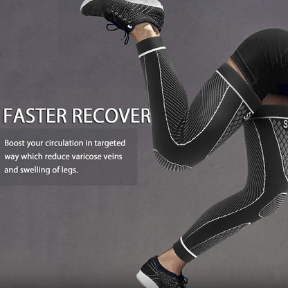 Full Leg Sleeves Long Compression Leg Sleeve Knee Sleeves Protect Leg, for Man Women Basketball, Arthritis Cycling Sport