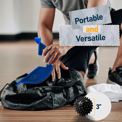 Foot Rocker with Spiky Ball, Calf Stretcher for Plantar Fasciitis Relief, Achilles Tendonitis Relief, Shin Splint Relief, Ankle Stretcher, Achilles Stretcher Improving Flexibility - Black