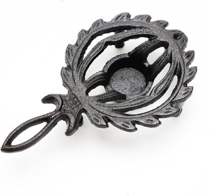Sungmor Cast Iron Teapot Warmer - Rustic Design with Tealight Holder | Heavy Duty & Decorative Candle Holder Stands for Heat Food Coffee Milk or Tea