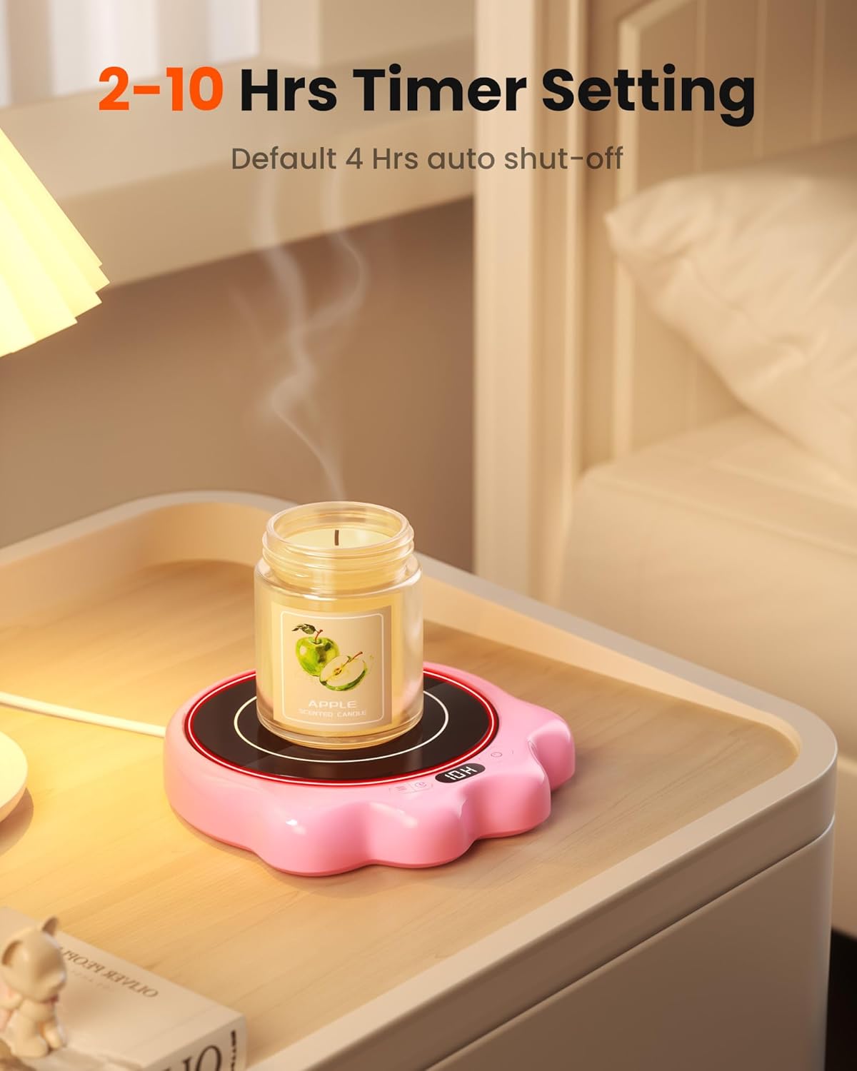 Gaiatop Mug Warmer, 50W Cute Cat Paw Cup Warmers, Heated Plate - Black | 3 Temp Setting, 2-10H Auto Shut Off, Coffee Accessories Keep Beverage Hot for Desk and Home, Stocking Stuffers for Tea Candle