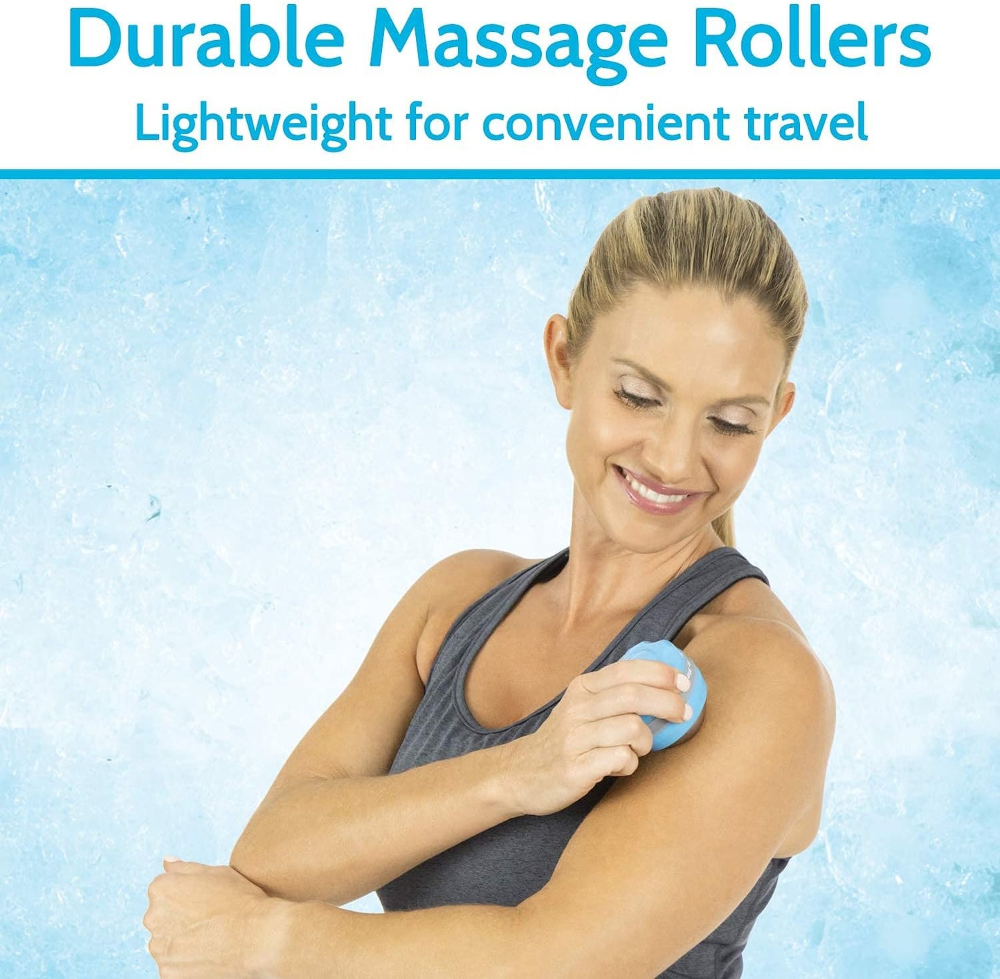 Arctic Flex Cold Massage Roller Ball (2 Pack) - Cryoball Massage Hand Ice | Ball - Sore Muscle Cold Therapy - Deep Tissue Depuffer Pain Relief - Jaw Eye Ice Depuffing Tool for Migraine, Injury, Foot