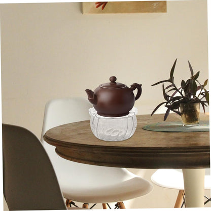 Mobestech Glass Teapot Warmer - Candle Base for Teapots for Tea and Elegant Glass Construction Easy to Clean for Kitchen Use