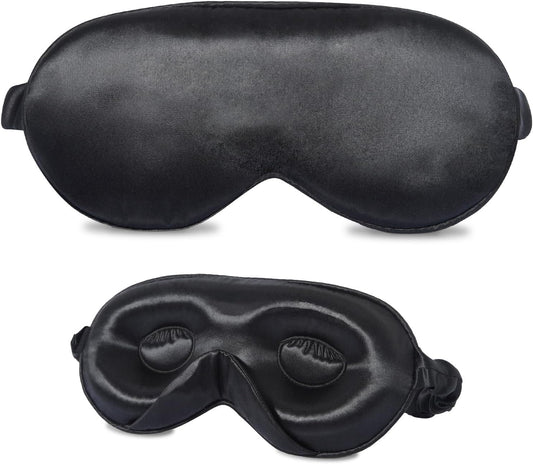 ZIMASILK Adjustable 3D 22 Momme 100% Mulberry Silk Sleep Mask | Upgraded Eye Mask for Sleeping - Soft & Breathable Blindfold - Blackout for Deep Sleeping (Pink)
