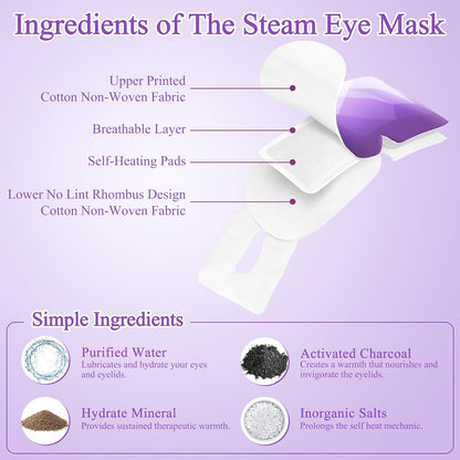 Steam Eye Mask Heated Eye Masks For Dry Eyes, Unscented