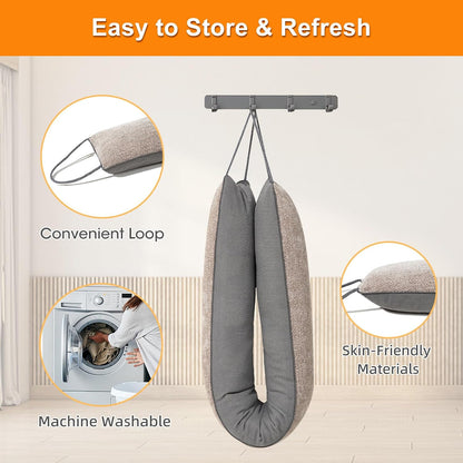 Weighted Door Draft Stopper, Grey, 32inch | Under Door Noise Blocker, Front Door Insulation, Weatherproof Strip, Energy Efficient