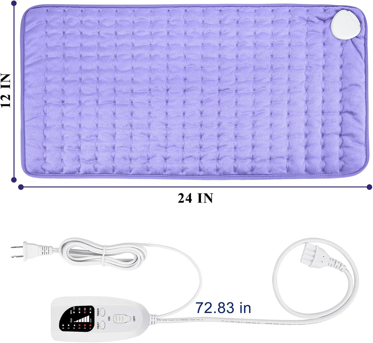 Electric Heating pad for Back Neck Shoulder Knee Arms Legs- Electric Heat Pads with 6 Heat Settings & Auto Shut Off Heat Heating Pad for Birthday Mother Father Girl Men Women