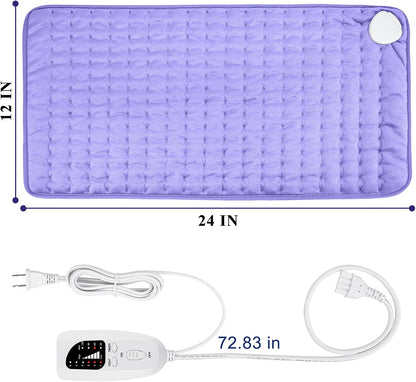 Electric Heating pad for Back Neck Shoulder Knee Arms Legs- Electric Heat Pads with 6 Heat Settings & Auto Shut Off Heat Heating Pad for Birthday Mother Father Girl Men Women