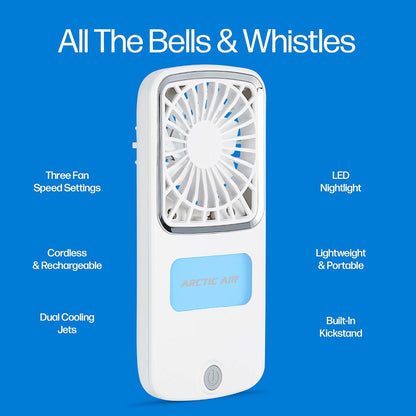 Arctic Air Pocket Chill Handheld Mini Fan, Portable Personal Cooling Fan