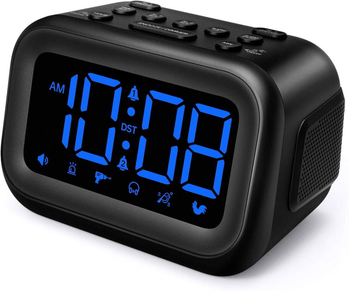 AuroraCalm Extra Loud Alarm Clock: 115dB On-Time Wake-Up