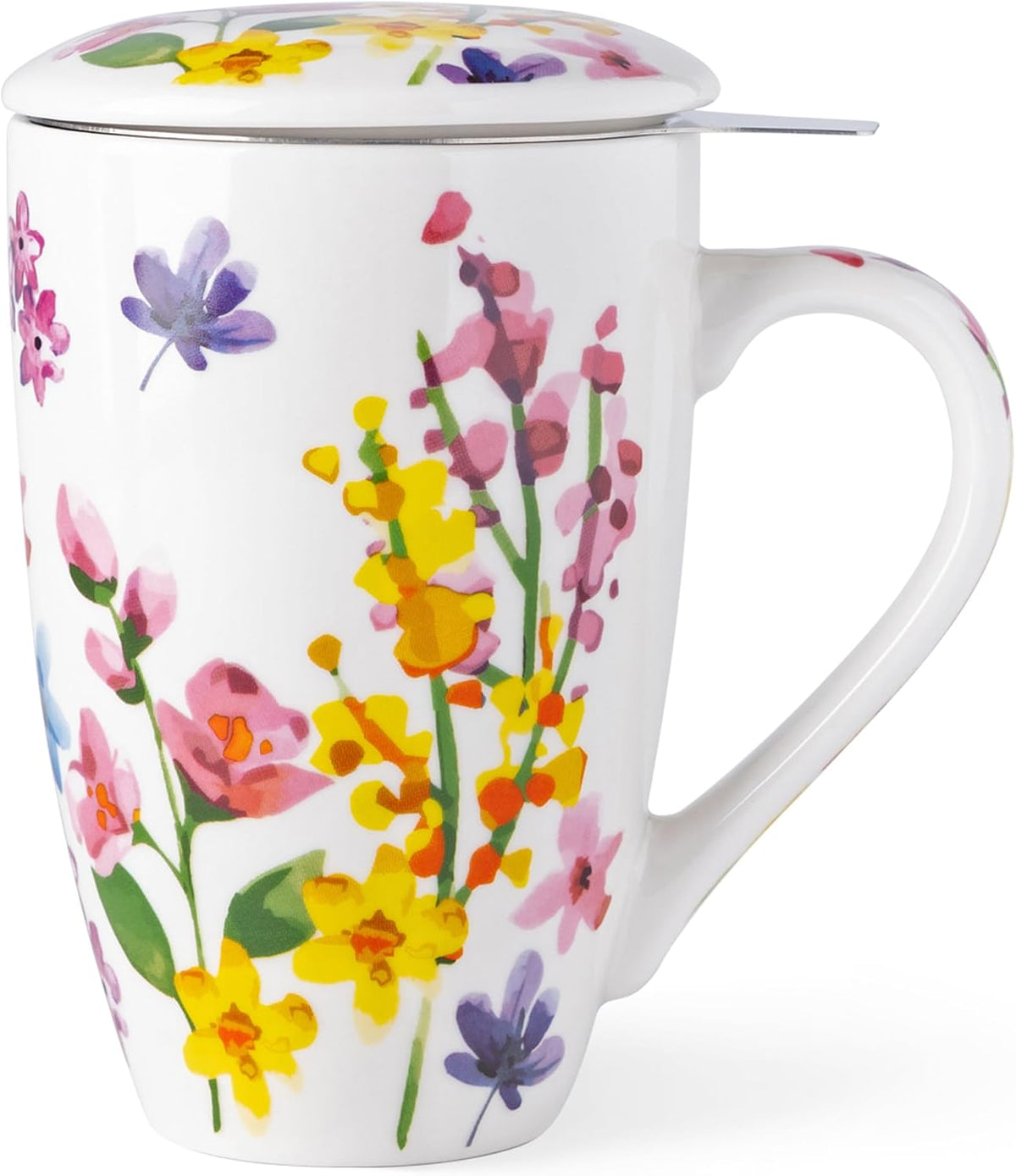 GBhome Tea Mug with Infuser and Lid,18 oz Loose Leaf Tea Cup with Steeper