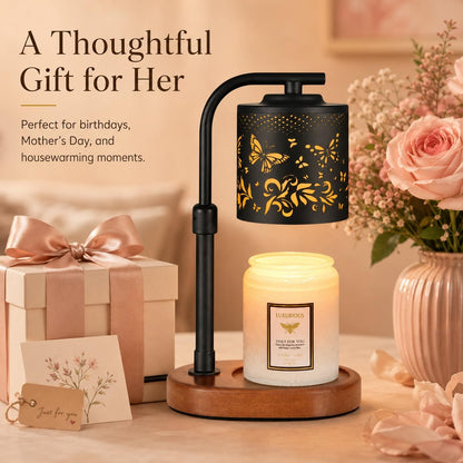 kobodon Candle Warmer Lamp with Timer Dragonfly Electric Candle Lamp Warmer