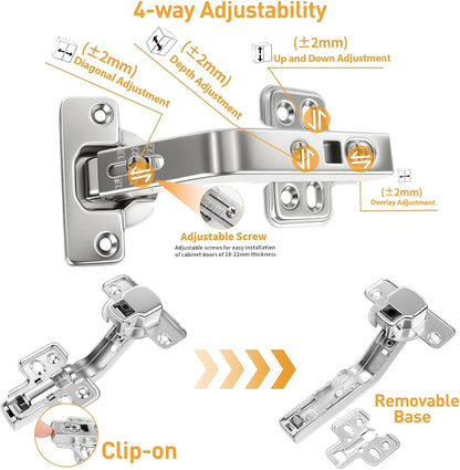 Cabinet Hinge Repair Plate Kit, 12Pcs Hinges Repair Fixing Plates | Stainless Steel for Kitchen Cupboard Door Replacement Rust Resistant With Mounting Screw