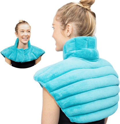 NatraCure Microwave Heating Pad for Neck, Shoulders and Back - Heated Wrap & Microwavable Warmer Moist Heating Pad with SmartBead Technology - Physical Therapy FSA, HSA, Spa Gifts - 1PK