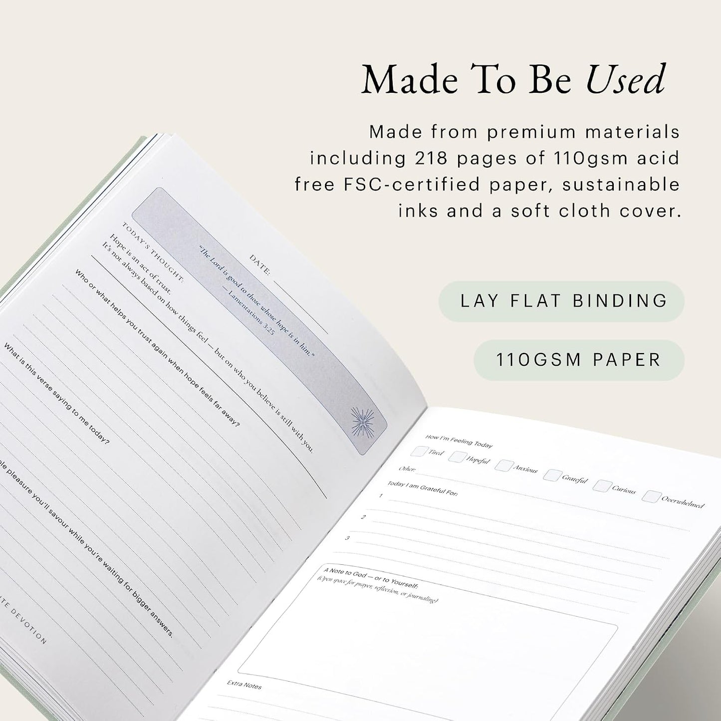 5-Minute Devotional Journal for Women: Daily Christian Scripture Reflections, Guided Prompts & Prayer | Build Faith in Just 5 Minutes a Day | 218 Pages, 110gsm Paper (Cream)