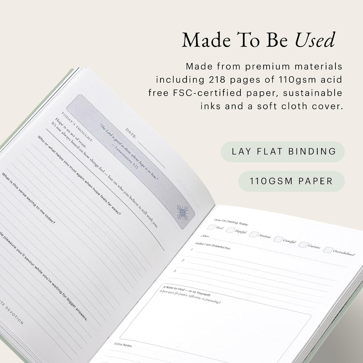 5-Minute Devotional Journal for Women: Daily Christian Scripture Reflections, Guided Prompts & Prayer | Build Faith in Just 5 Minutes a Day | 218 Pages, 110gsm Paper (Cream)