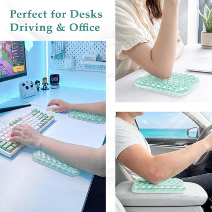 Ospelelf Ergonomic Elbow Pad, Gel Keyboard Wrist Rest Support for Office Desk Chair, Arm Wrist Pad for Typing Pain Relief