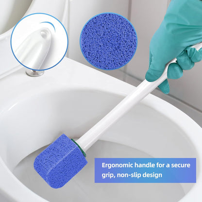 Pumice Stone Toilet Cleaner with Long Handle Pumice Stone Toilet Bowl Cleaner Rust and Grease Stain Clean Suitable for Toilets Bathroom Sink,BBQ 2Handle and 10Pumices Stones(Gray)