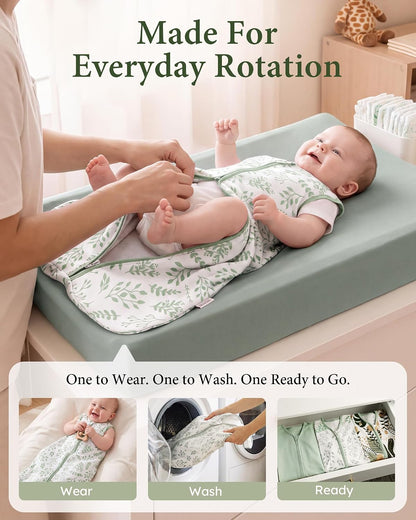 Yoofoss Baby Sleep Sack 0-6 Month 0.5TOG 100% Organic Cotton 2-Way Zipper