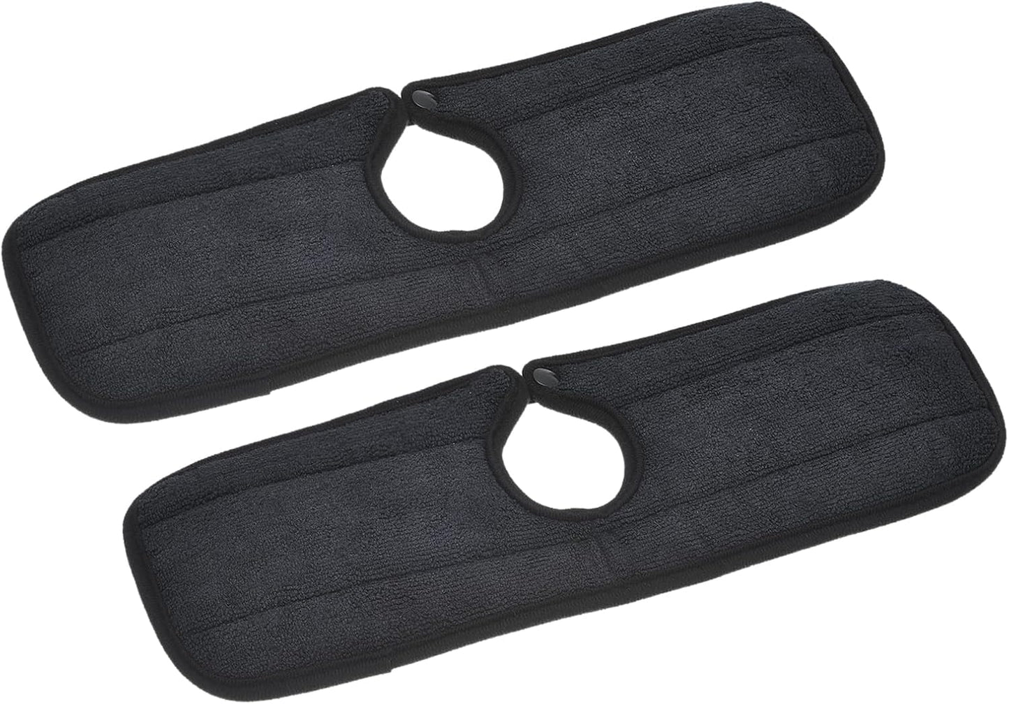 uxcell Kitchen Sink Splash Guard, 2pcs Microfiber Faucet Absorbent Mat, Machine Washable Drip Catcher and Dish Drying Mats for Kitchen, Bathroom, Bar, Black