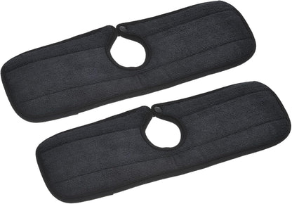 uxcell Kitchen Sink Splash Guard, 2pcs Microfiber Faucet Absorbent Mat, Machine Washable Drip Catcher and Dish Drying Mats for Kitchen, Bathroom, Bar, Black