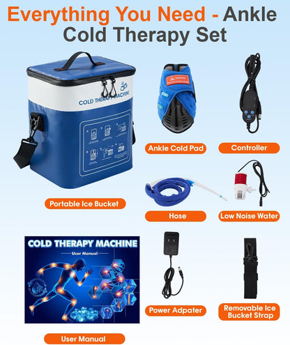 JOBYNA Leakproof Cold Therapy Knee Pad – Compatible Exclusively Ice Therapy Machine, Continuous Circulating Ice Knee Wrap for Post-Surgery Recovery, ACL, Meniscus Tear – No Gel Replacement Pad