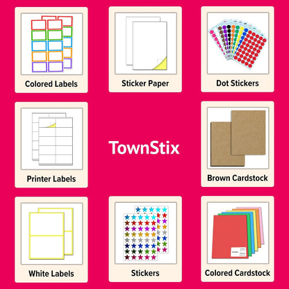 3000 Pieces, 1/2" - Colored Dot Stickers, Round Labels - 6 Colors