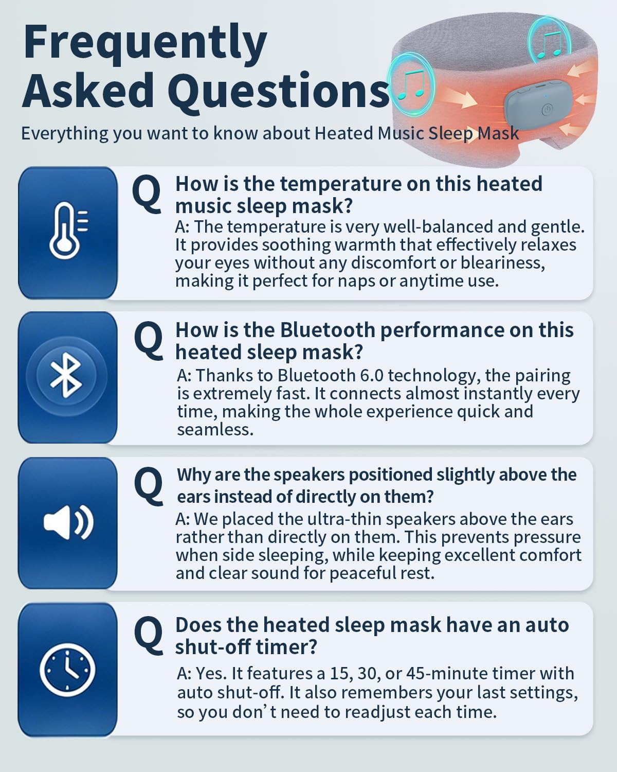 Heated Bluetooth Eye Mask for Sleep, Dry Eyes & Relaxation