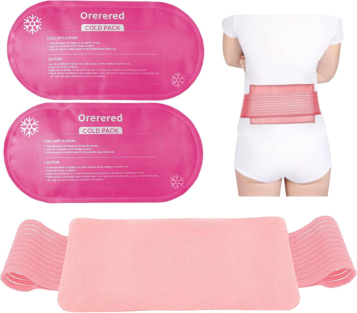 Ice Packs for Injuries Reusable Knee Gel Ice Pack Wrap for Swelling Black
